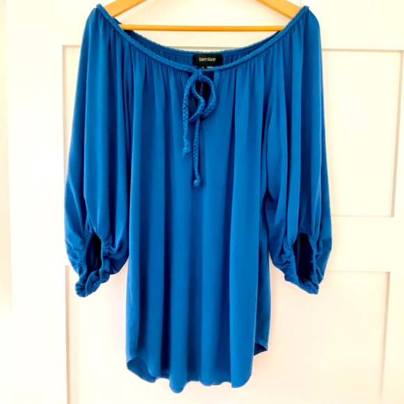 Super Soft Karen Kane Off-Shoulder Peasant-Style Top L - Picture 1 of 11